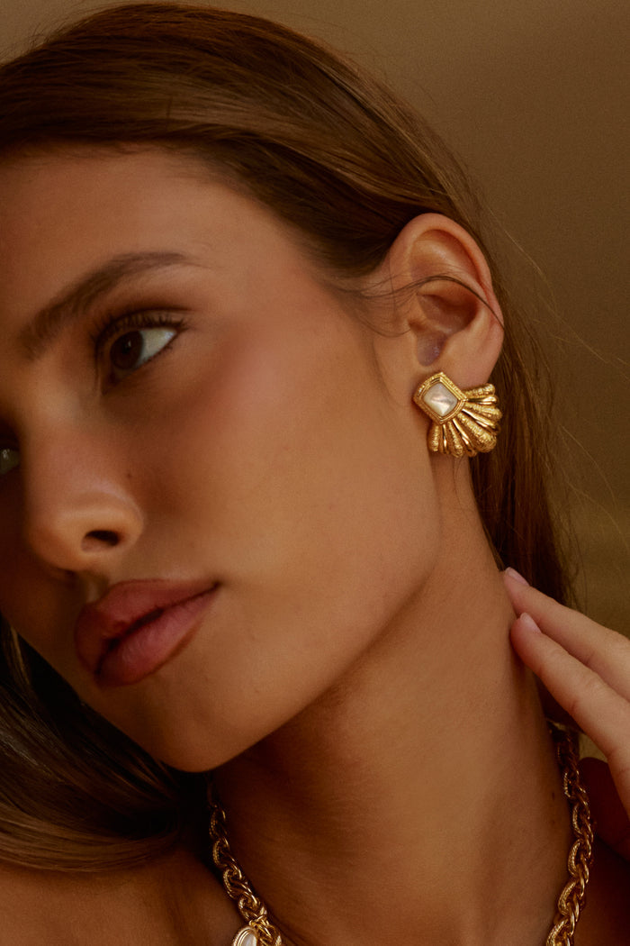 Mirae Earrings in Pearl