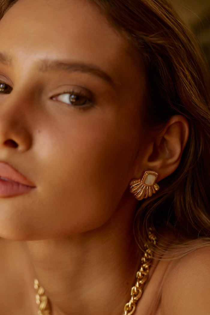 Mirae Earrings in Pearl