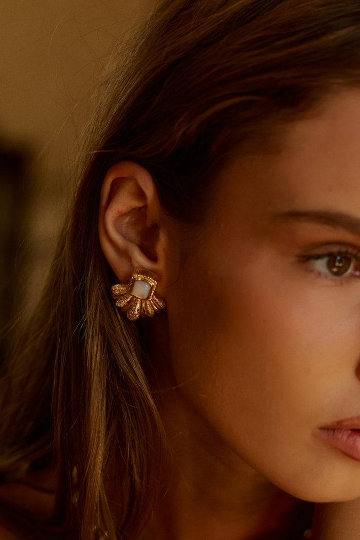 Mirae Earrings in Pearl