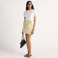 Arya | Misha Stretch-Waist Placket Mini Skirt in Size Small