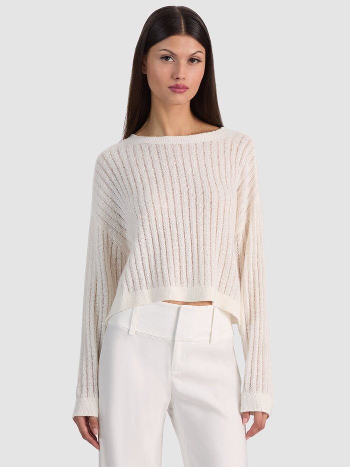 MITCHELL LIGHTWEIGHT PULLOVER - SOFT WHITE