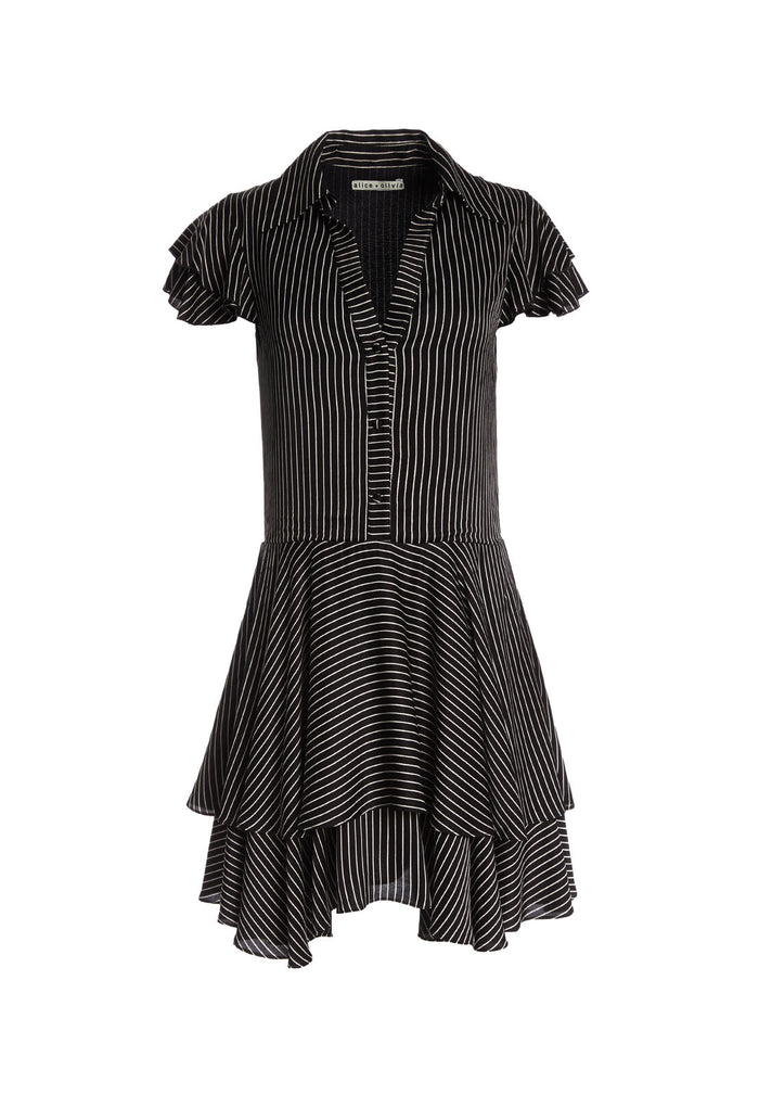 MOORE MINI DRESS - BLACK/WHITE