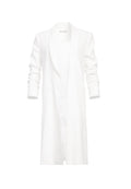 MURIEL SCRUNCHED SLIT SLV COAT - OFF WHITE