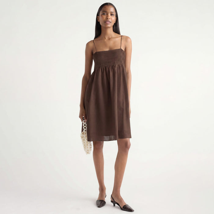 Isilda | Myra Pintuck Cotton-Silk Dress in Size Extra Small