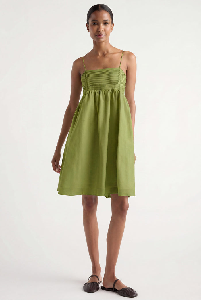 Isilda | Myra Pintuck Cotton-Silk Dress in Size Extra Small