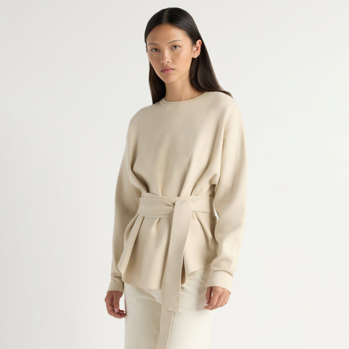 Nara Tie-Front Knit Sweater