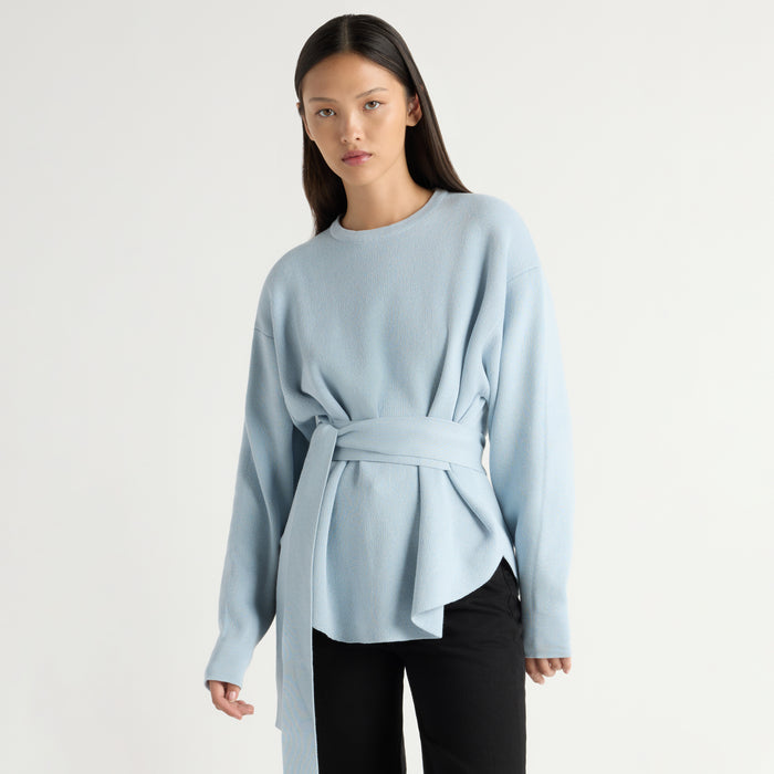 Nara Tie-Front Knit Sweater