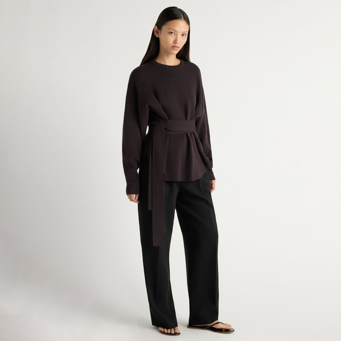 May-Li | Nara Tie-Front Knit Sweater in Size Small