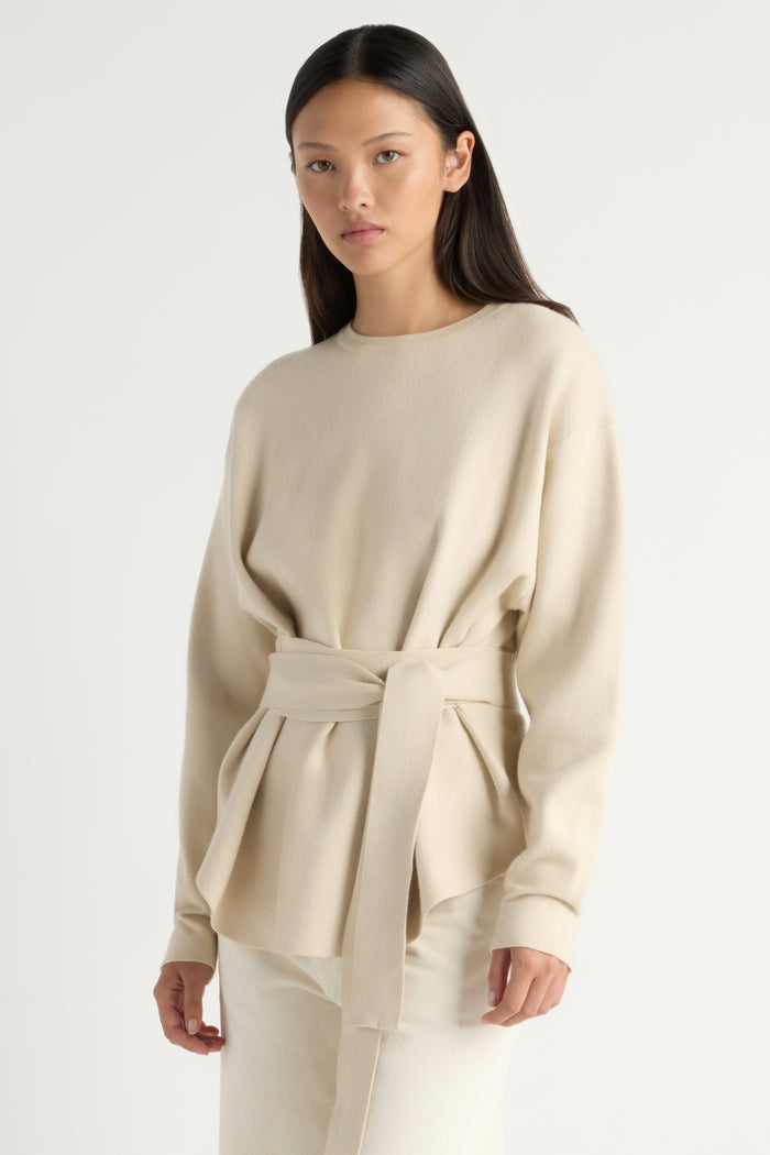 May-Li | Nara Tie-Front Knit Sweater in Size Small