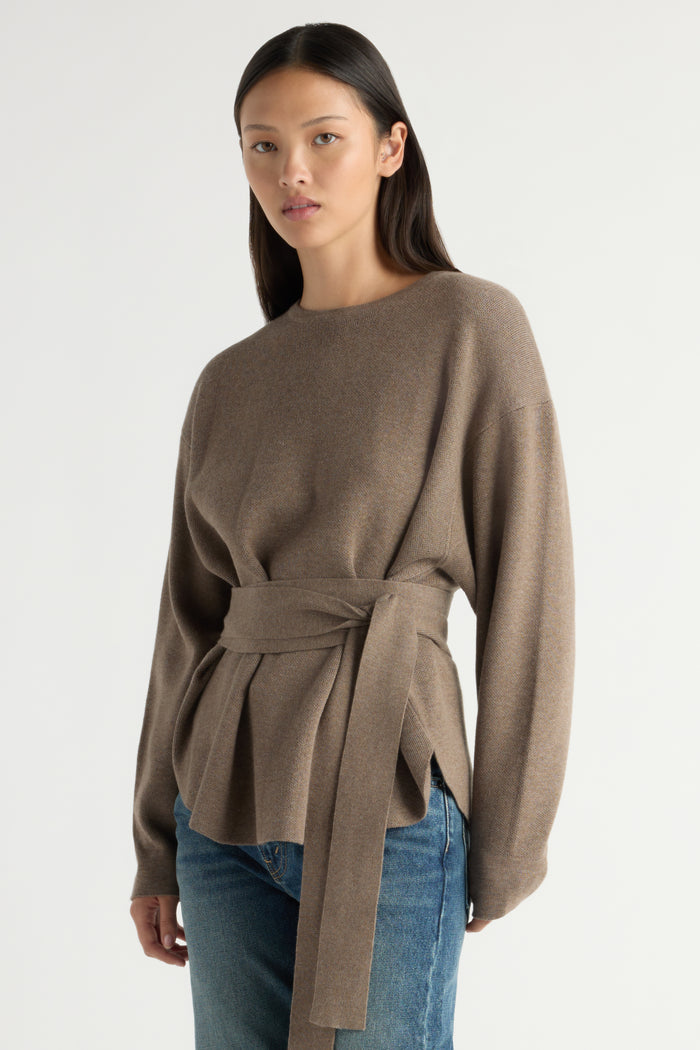May-Li | Nara Tie-Front Knit Sweater in Size Small