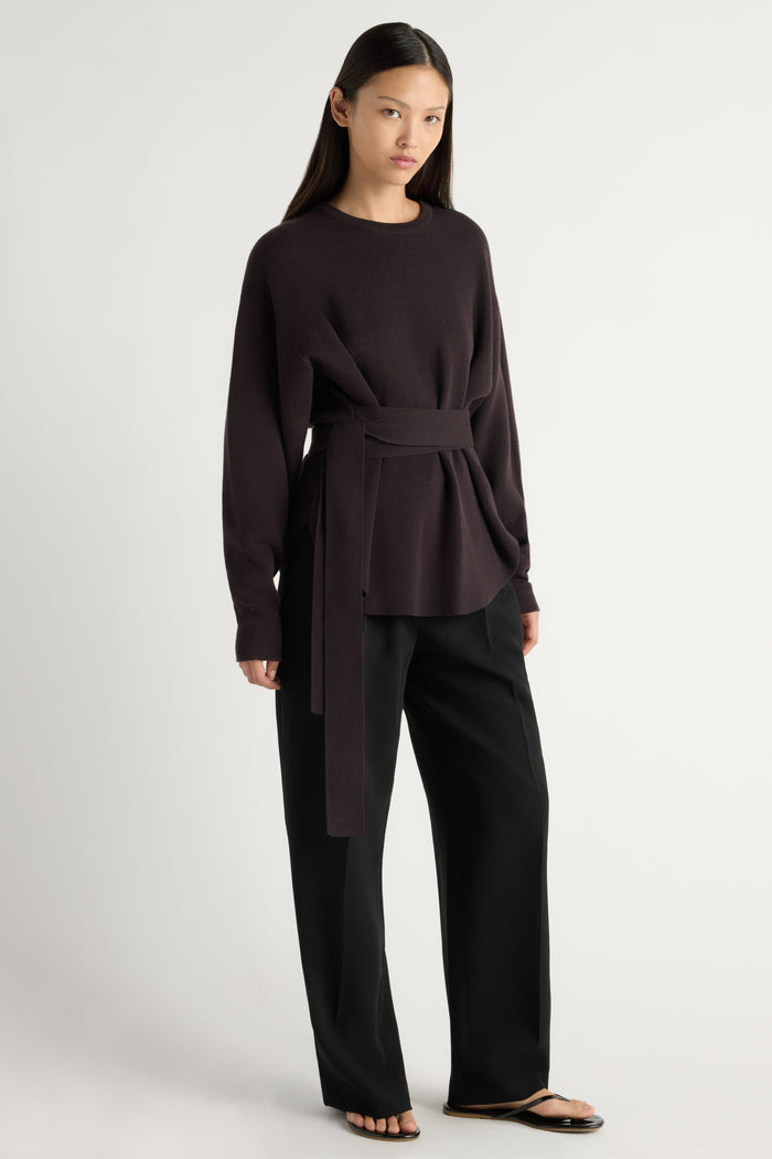 May-Li | Nara Tie-Front Knit Sweater in Size Small