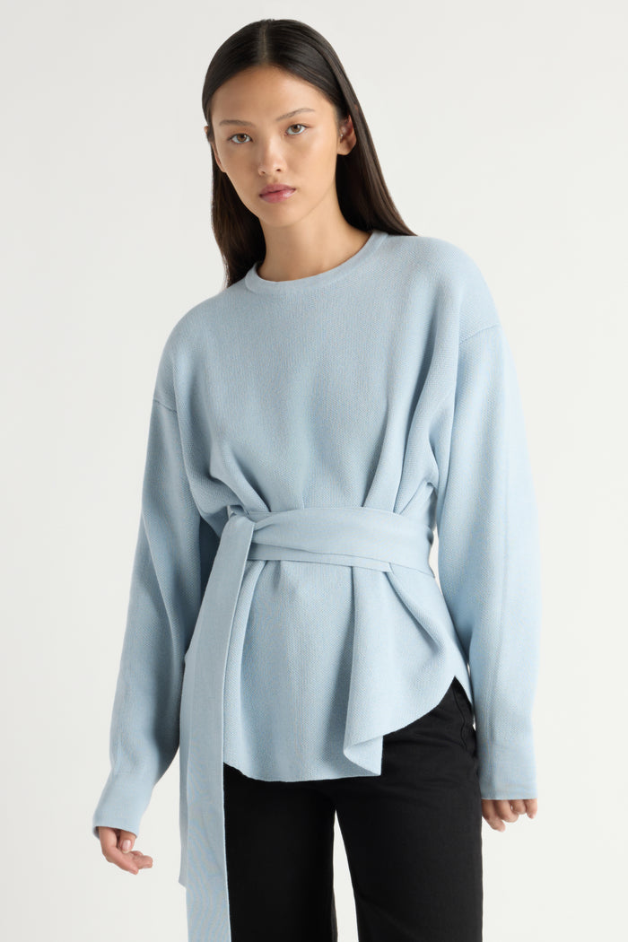 May-Li | Nara Tie-Front Knit Sweater in Size Small
