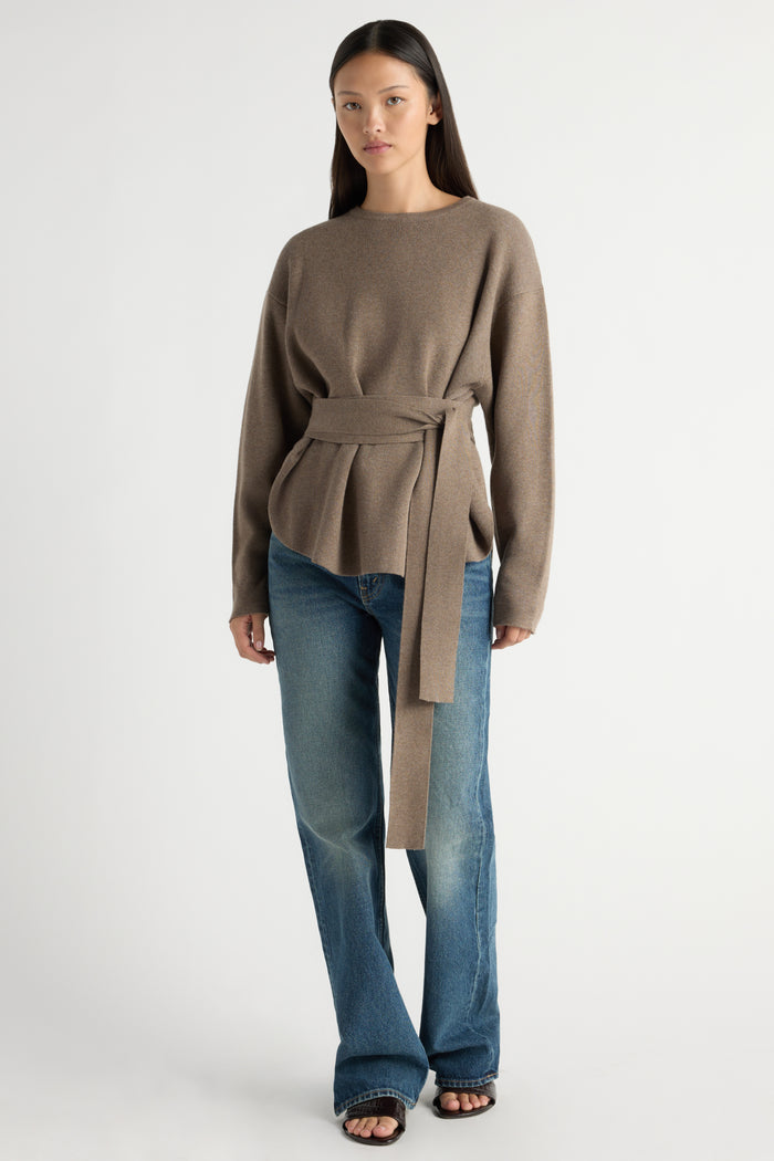 May-Li | Nara Tie-Front Knit Sweater in Size Small