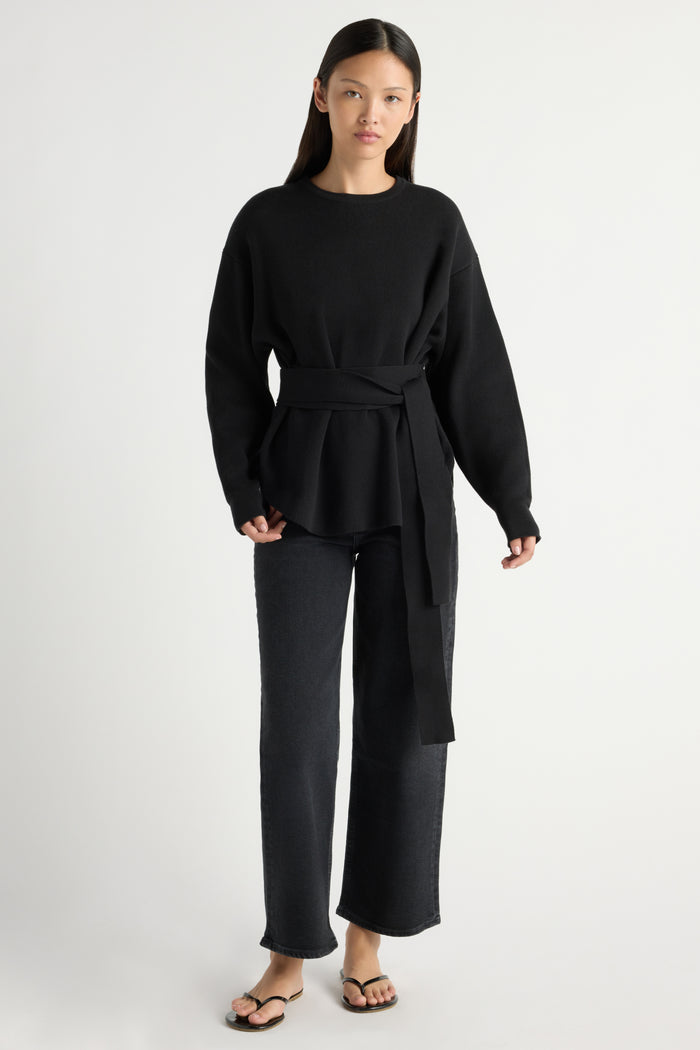 May-Li | Nara Tie-Front Knit Sweater in Size Small
