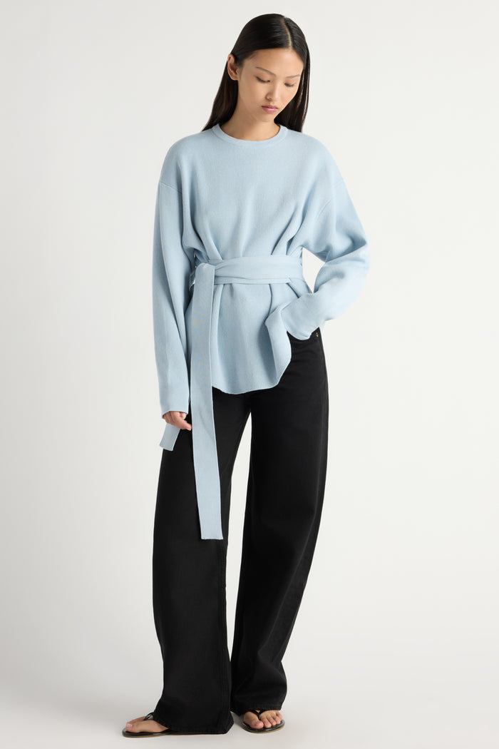 May-Li | Nara Tie-Front Knit Sweater in Size Small