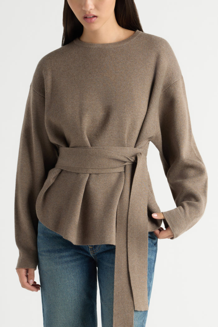 May-Li | Nara Tie-Front Knit Sweater in Size Small