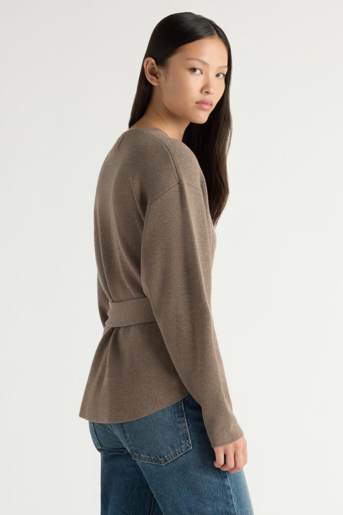 May-Li | Nara Tie-Front Knit Sweater in Size Small