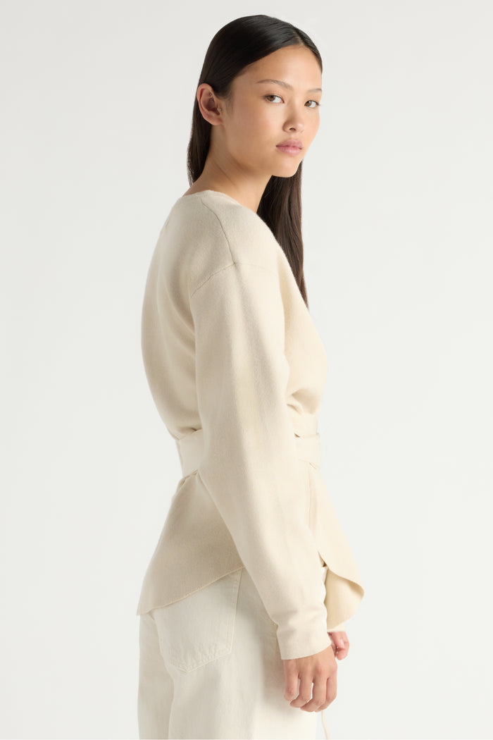 May-Li | Nara Tie-Front Knit Sweater in Size Small