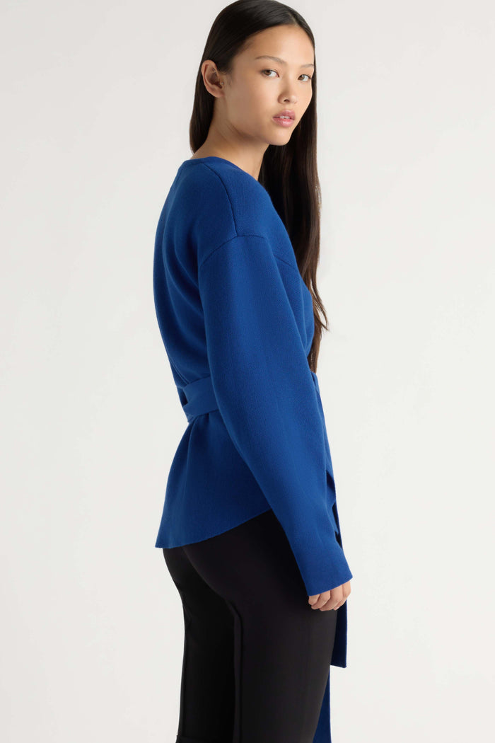 May-Li | Nara Tie-Front Knit Sweater in Size Small