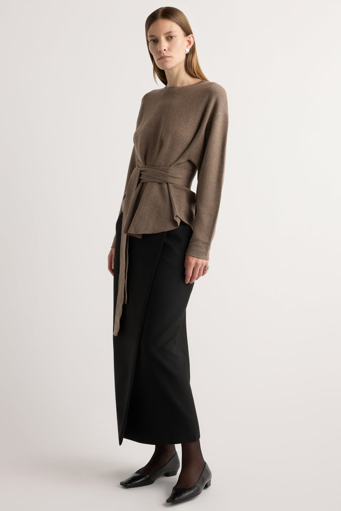 Marije | Nara Tie-Front Knit Sweater in Size Small