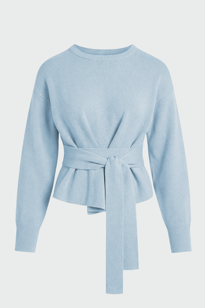 May-Li | Nara Tie-Front Knit Sweater in Size Small - Flat