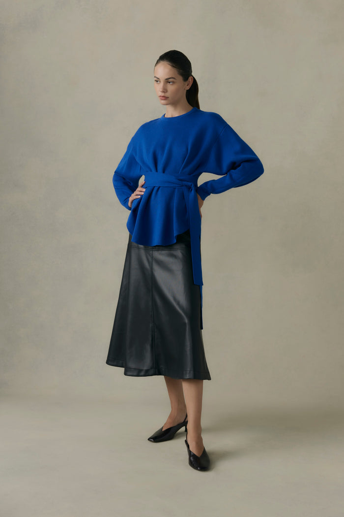 Beate | Nara Tie-Front Knit Sweater in Size Extra Small