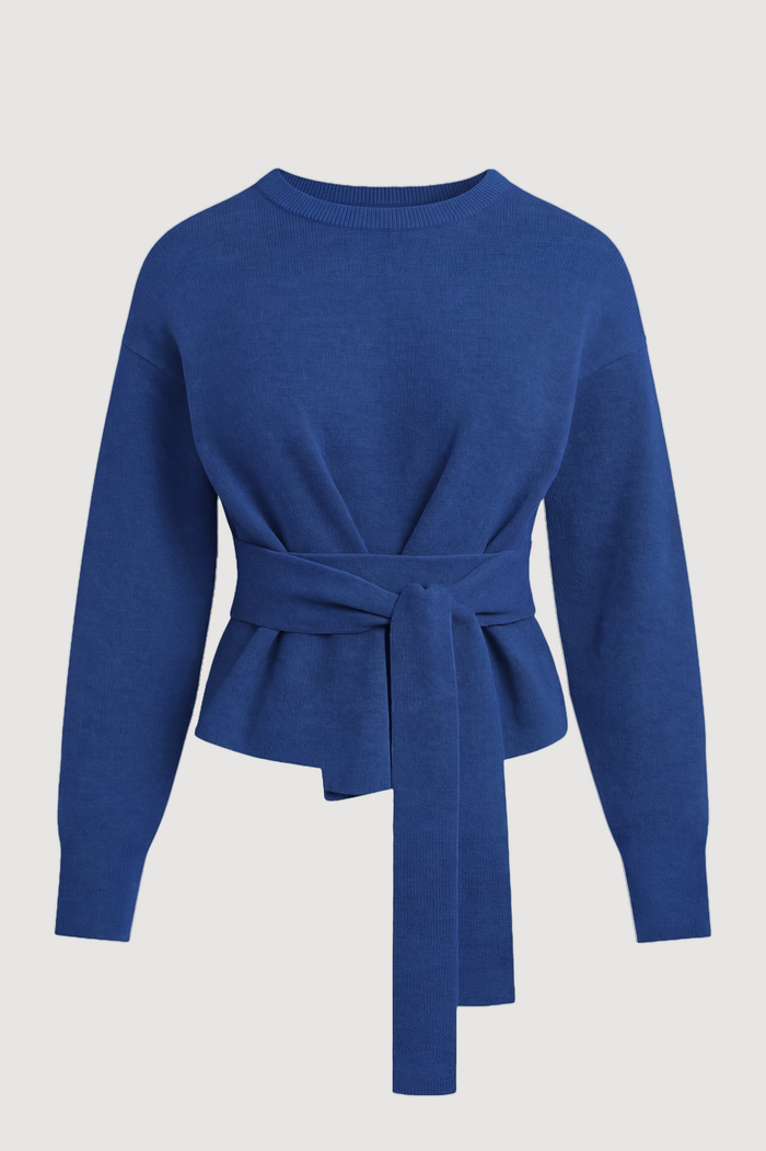 Beate | Nara Tie-Front Knit Sweater - Flat