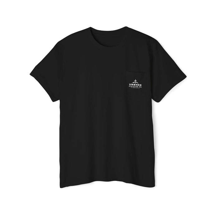 Need Prayer? Tap My Shoulder Pocket Tee — Faith-Based Christian Graphic T-Shirt
