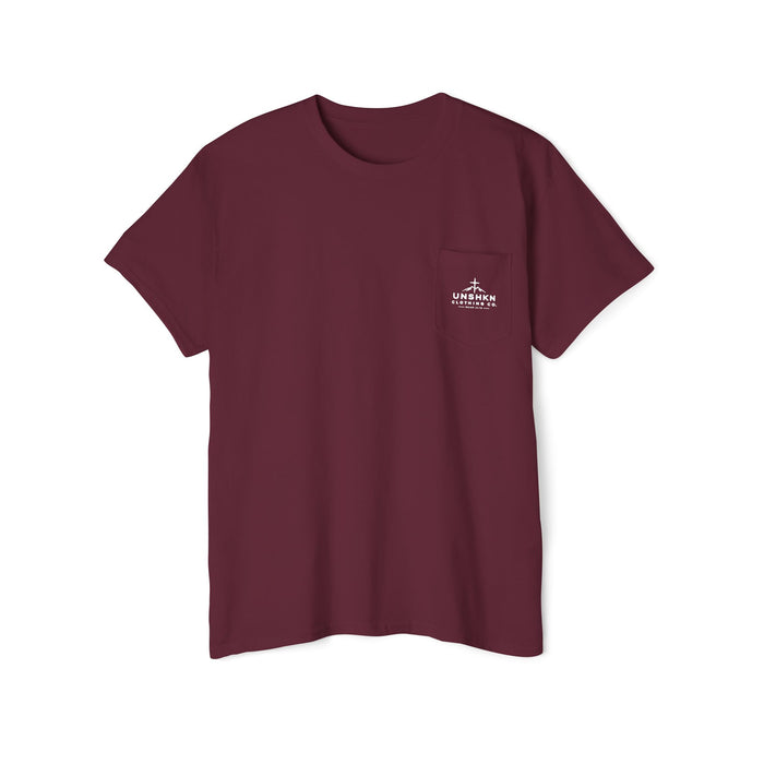 Need Prayer? Tap My Shoulder Pocket Tee — Faith-Based Christian Graphic T-Shirt