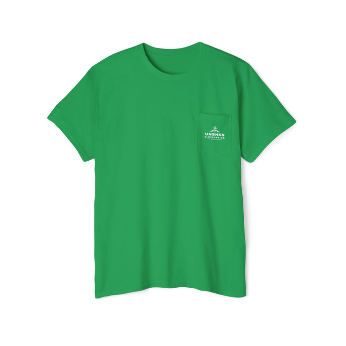 Need Prayer? Tap My Shoulder Pocket Tee — Faith-Based Christian Graphic T-Shirt