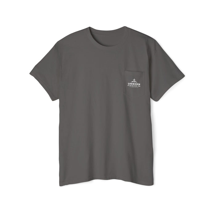 Need Prayer? Tap My Shoulder Pocket Tee — Faith-Based Christian Graphic T-Shirt
