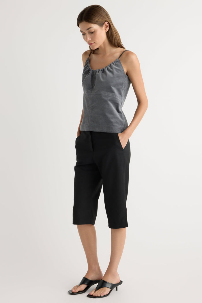 Renée | Nefferti Corduroy Ruched Cami in Size Extra Small