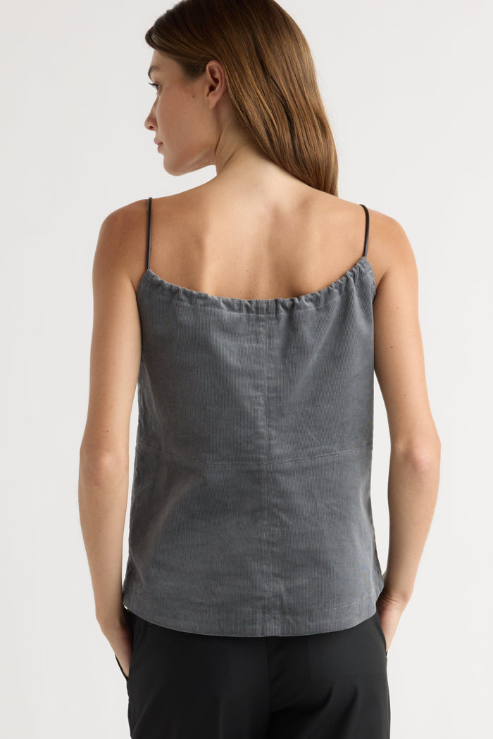 Renée | Nefferti Corduroy Ruched Cami in Size Extra Small