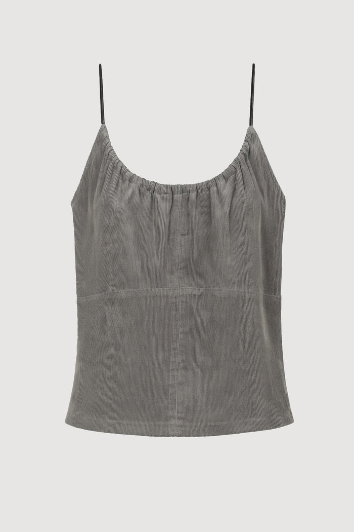 Renée | Nefferti Corduroy Ruched Cami in Size Extra Small