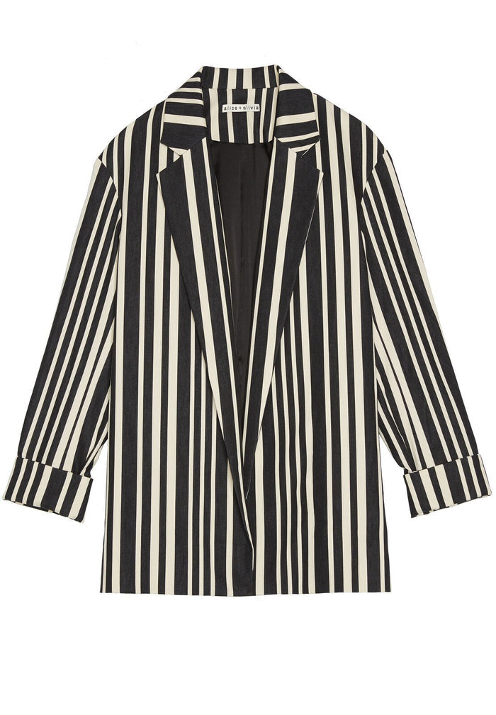 NETA NTCH CLLR BOYFRIEND BLZR - BLACK/WHITE