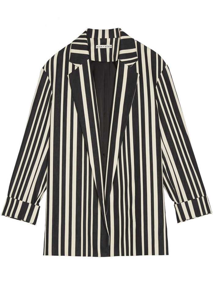 NETA NTCH CLLR BOYFRIEND BLZR - BLACK/WHITE