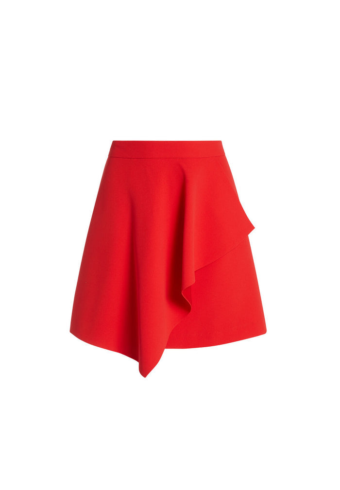 NICKY ASYMMETRICAL MINI SKIRT - CHERRY