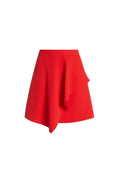 NICKY ASYMMETRICAL MINI SKIRT - CHERRY