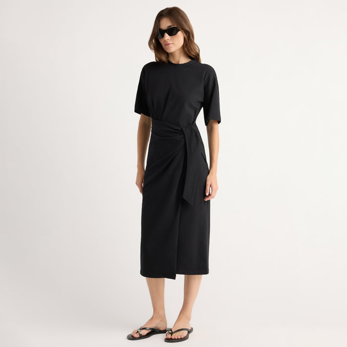 Renée | Noa Organic Cotton T-Shirt Wrap Dress in Size Small