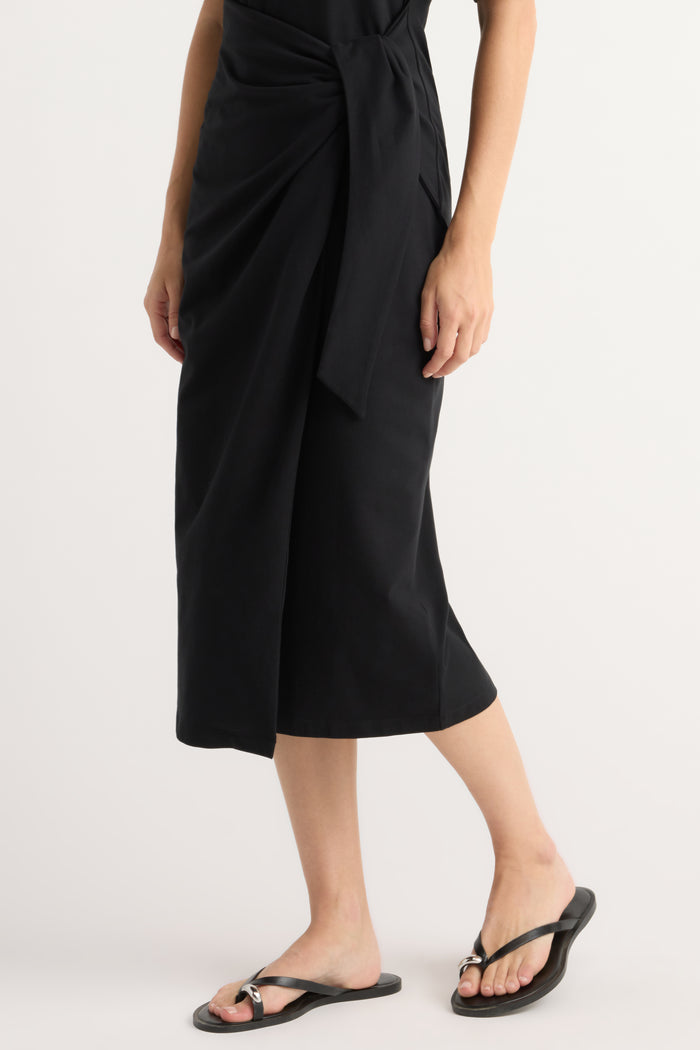Renée | Noa Organic Cotton T-Shirt Wrap Dress in Size Small
