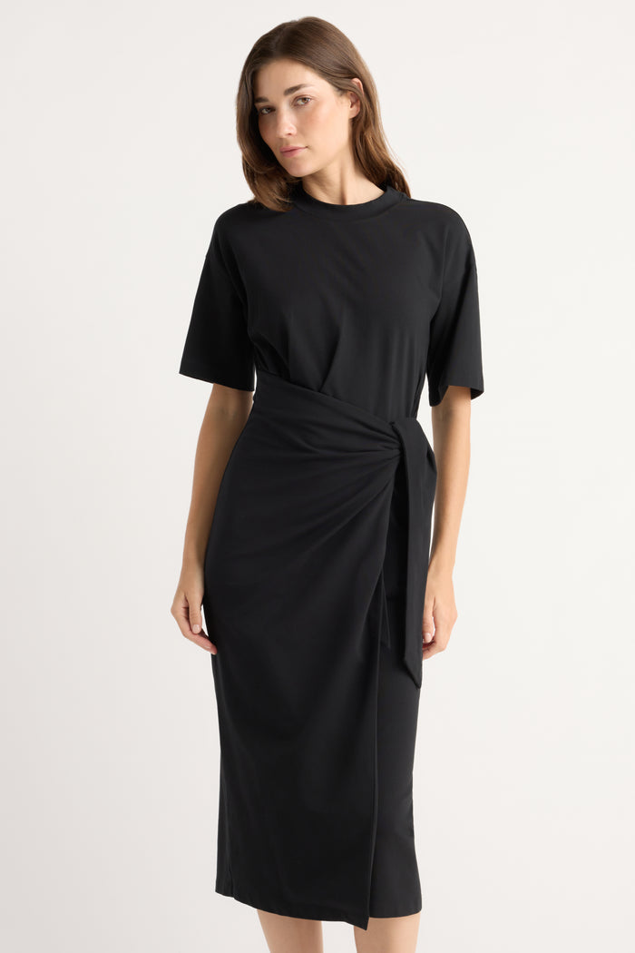 Renée | Noa Organic Cotton T-Shirt Wrap Dress in Size Small