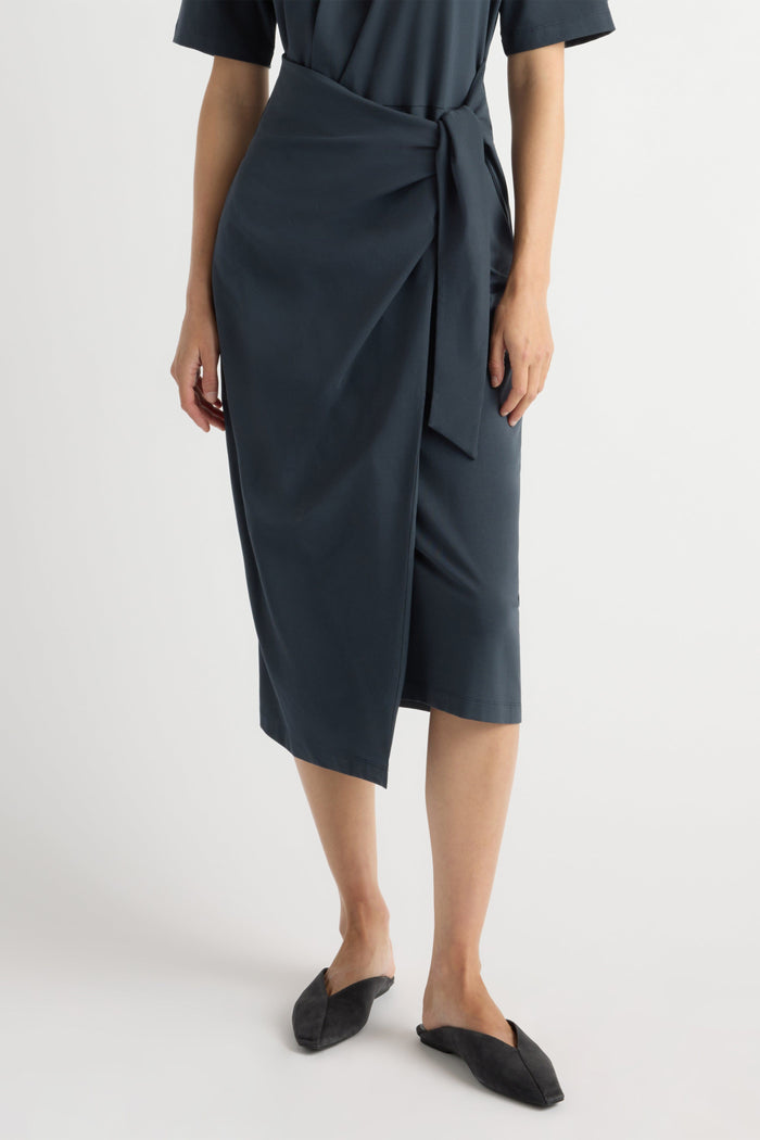 Mali | Noa Organic Cotton T-Shirt Wrap Dress in Size Small