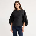 Renée | Odessa Sculpted Balloon Sleeve Blouse in Size Extra Small