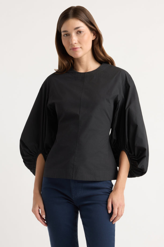 Renée | Odessa Sculpted Balloon Sleeve Blouse in Size Extra Small