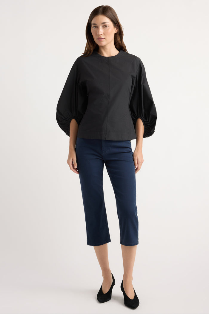 Renée | Odessa Sculpted Balloon Sleeve Blouse in Size Extra Small