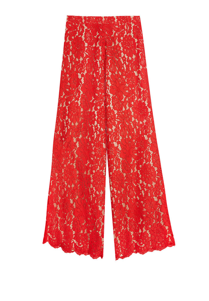 OLSEN BK ZIP ANKLE PANT - APPLE