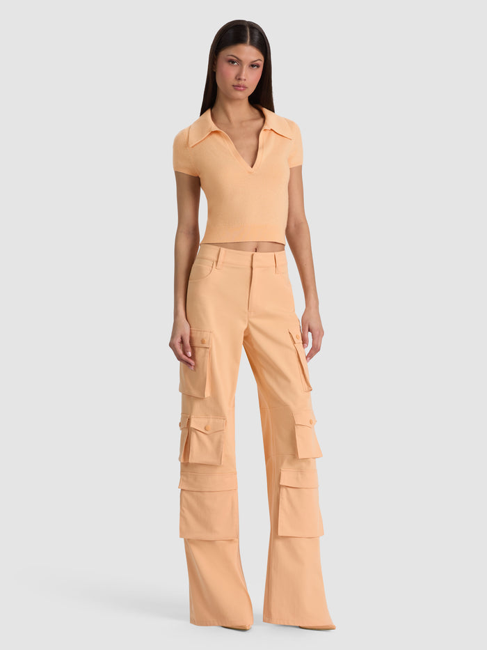 OLYMPIA CARGO PANT - LIGHT PEACH