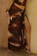 Omara Wrap Maxi Skirt in Sarabi