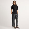 Ondine Plaid Stretch-Waist Pant