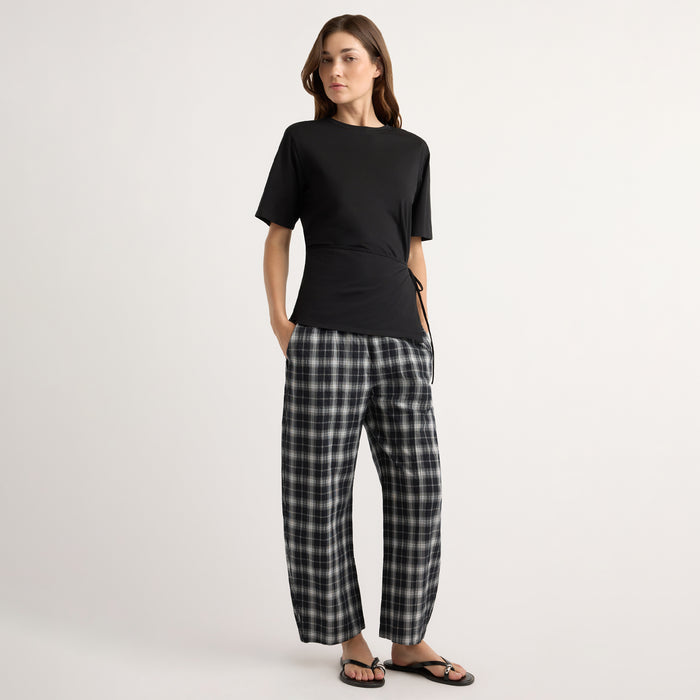 Ondine Plaid Stretch-Waist Pant